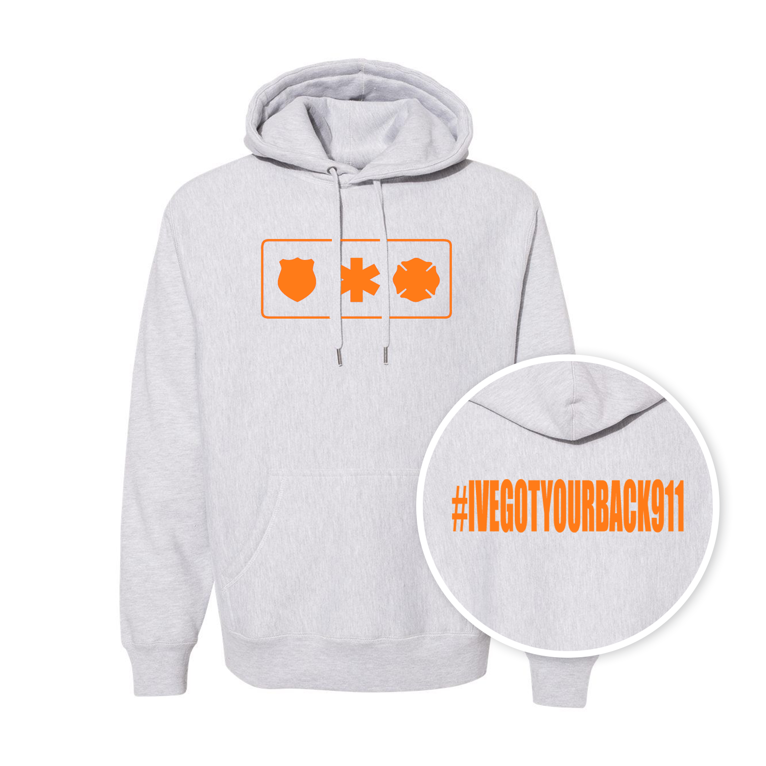 grey - high vis orange