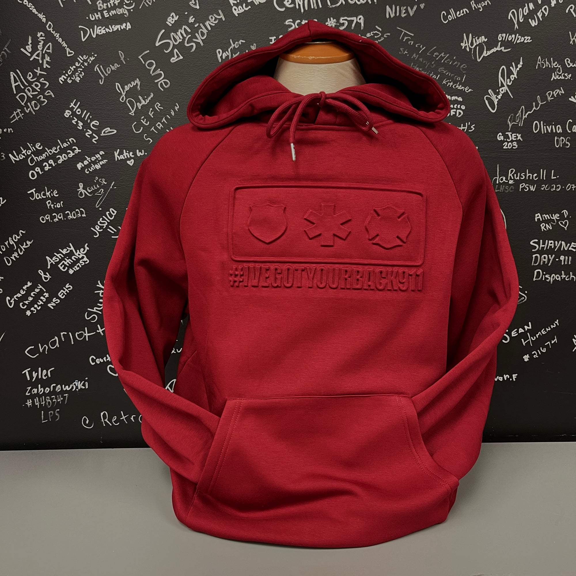 Embossed Hoodie IVEGOTYOURBACK911