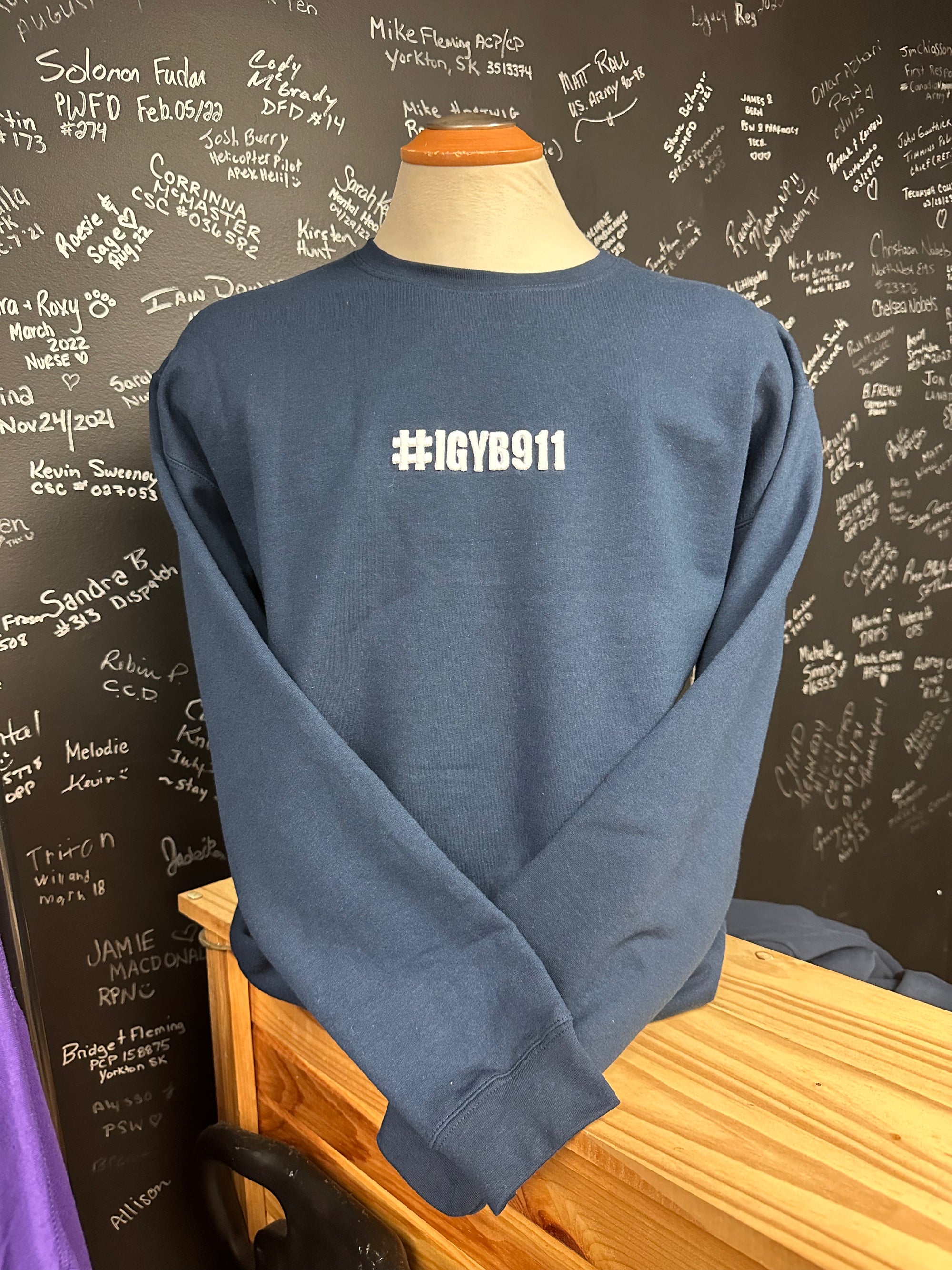 Puff Embroidery Crew Neck