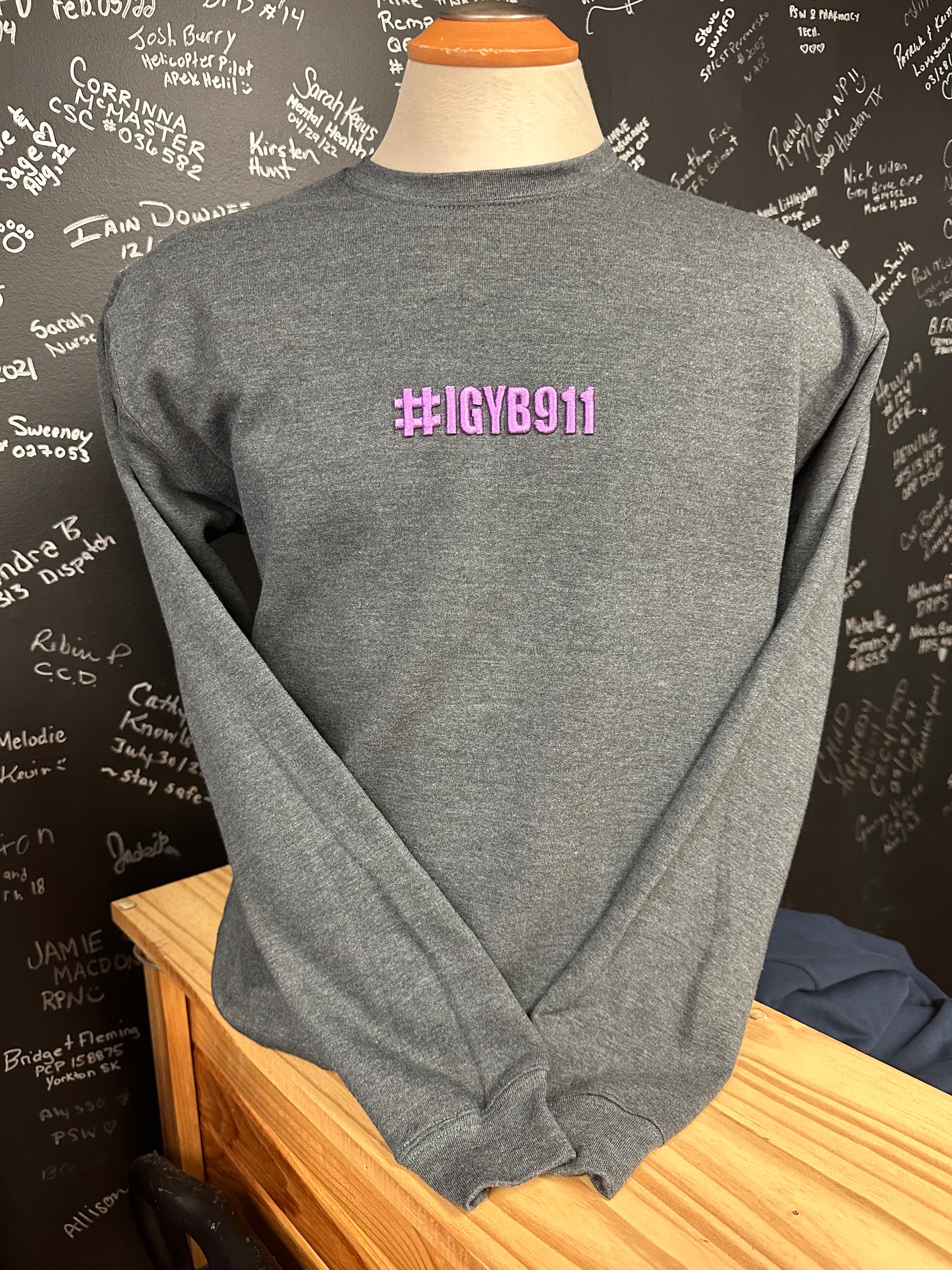 Puff Embroidery Crew Neck