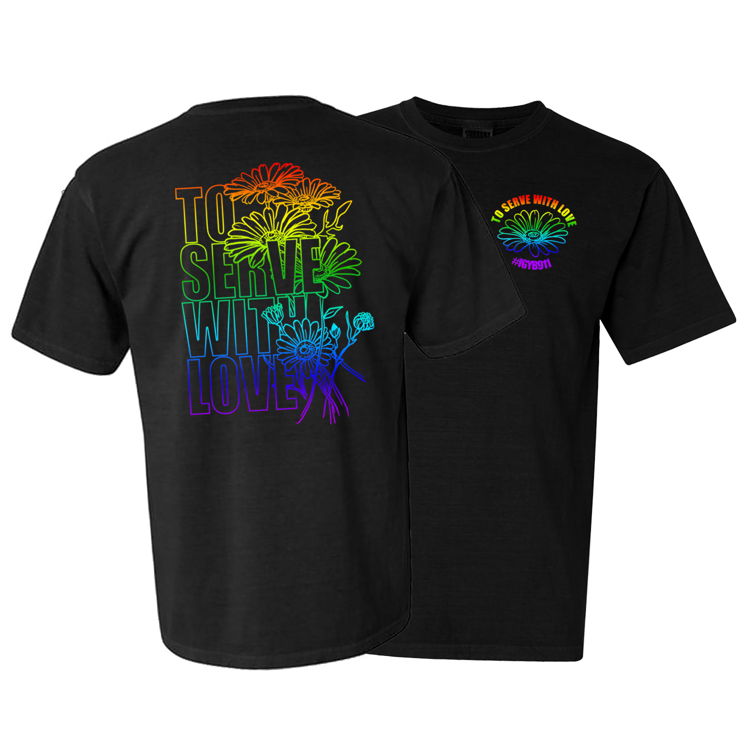 To Serve With Love T-Shirt (Rainbow)