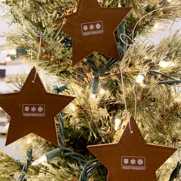 Leather Christmas Star Ornament
