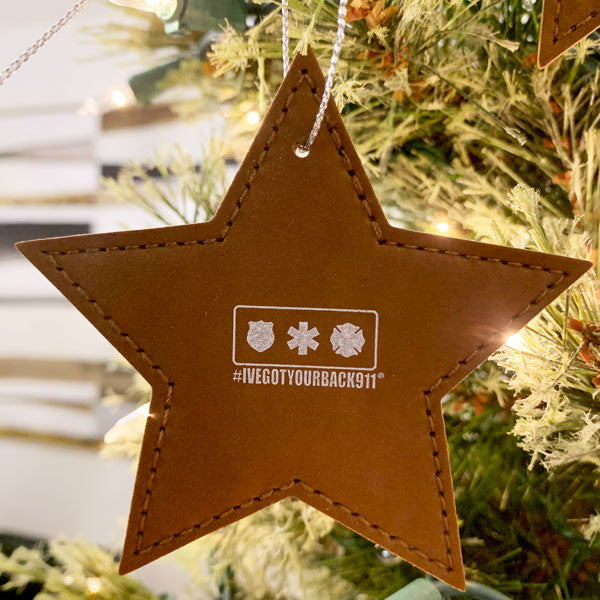 Leather Christmas Star Ornament