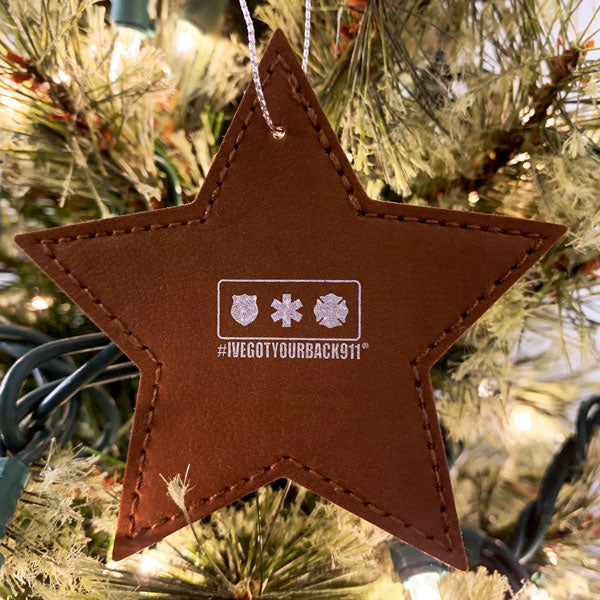 Leather Christmas Star Ornament
