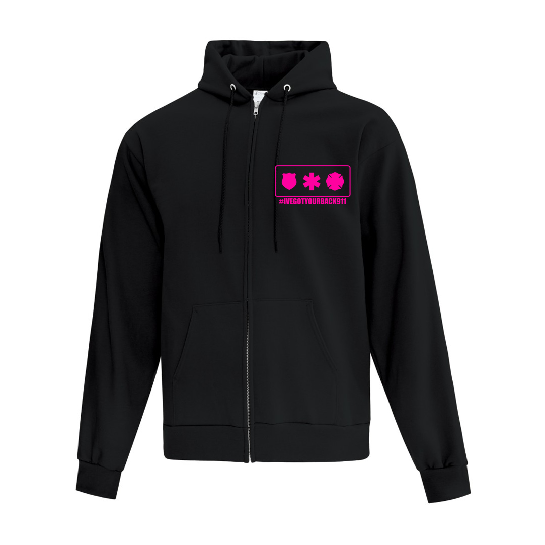 Pink zip up hoodie on sale